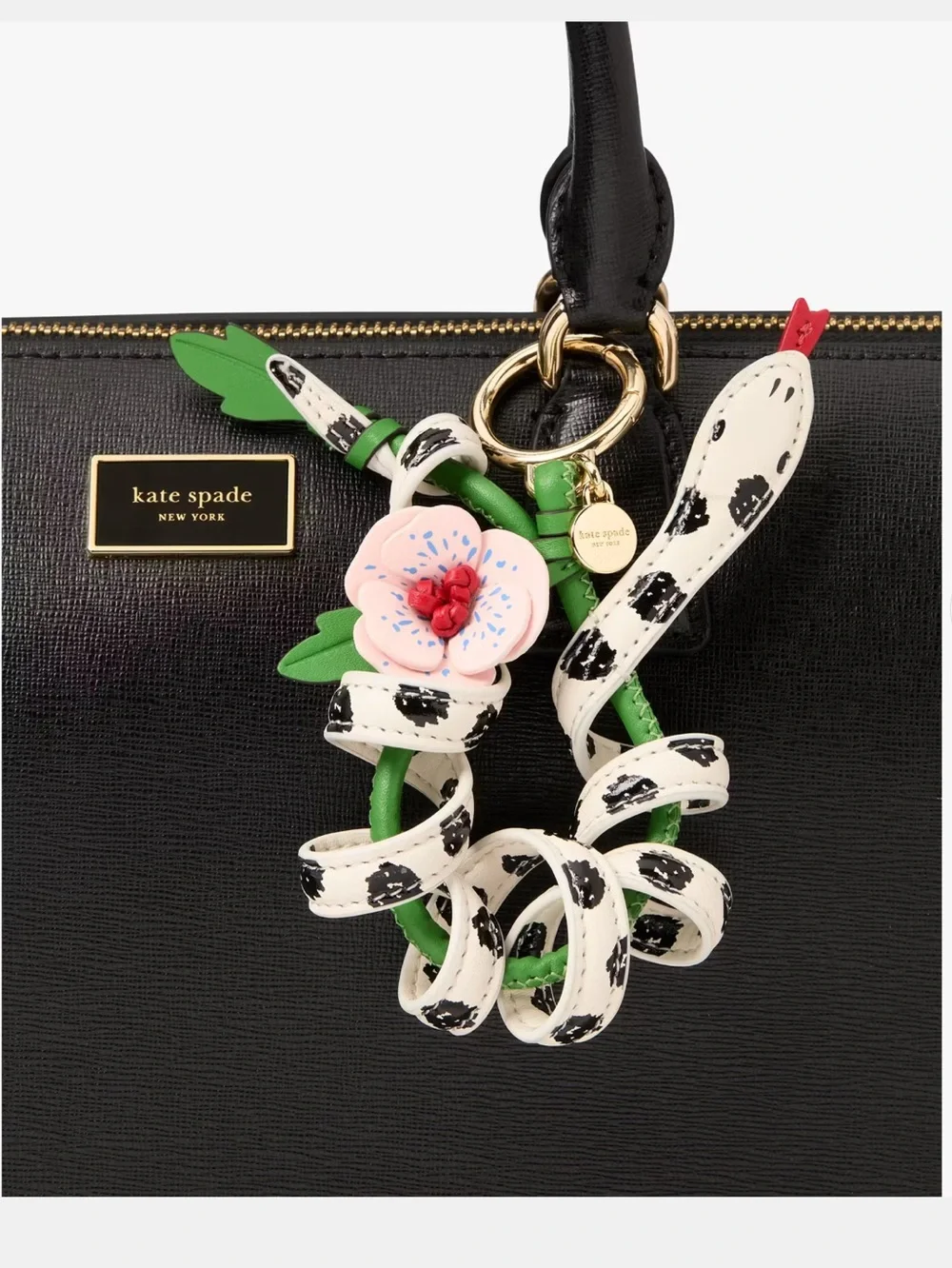 KATE SPADE SNAKE BAG CHARM